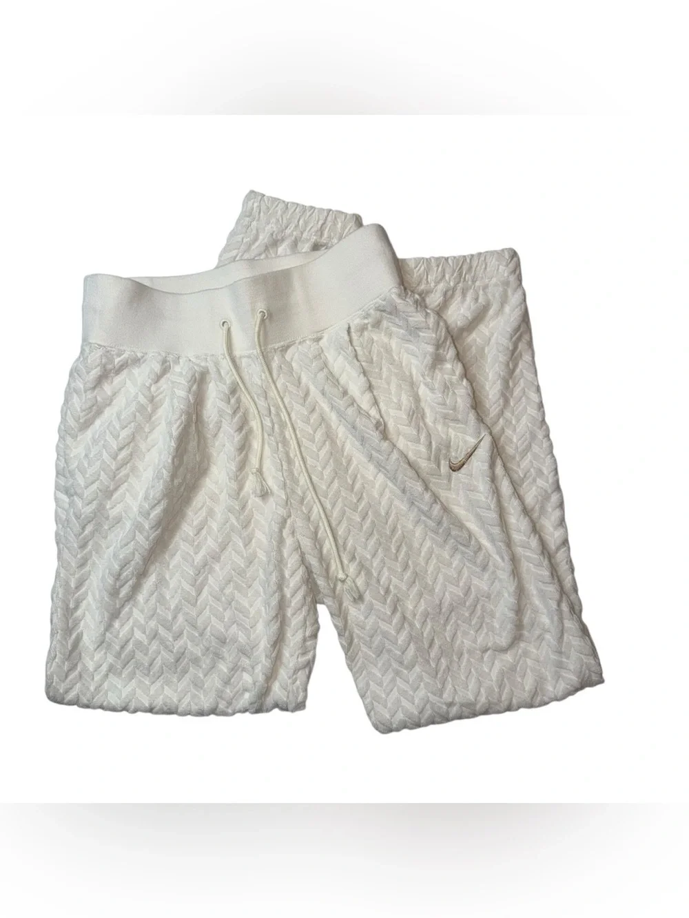 Nike Women's Wide-Leg Knit Pull-On Pants - White